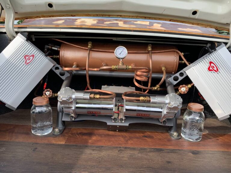 Custom air suspension install by Wicked Metalworks